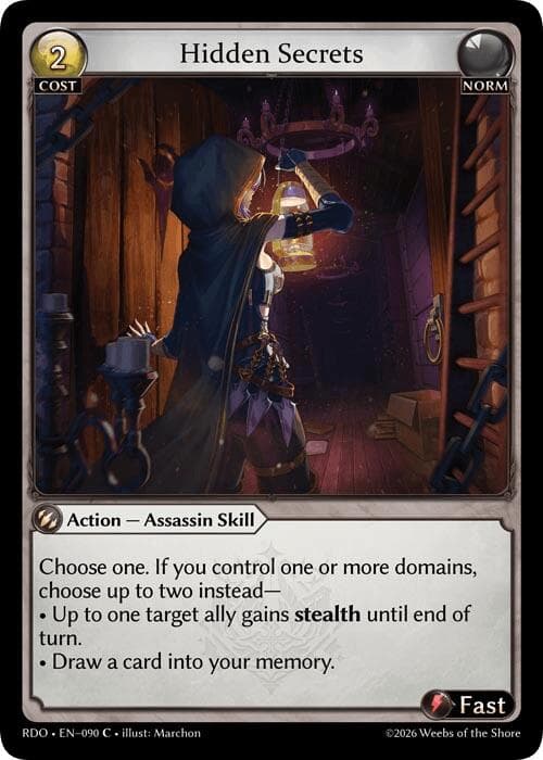 Hidden Secrets (Curio Foil) — Radiant Origins card