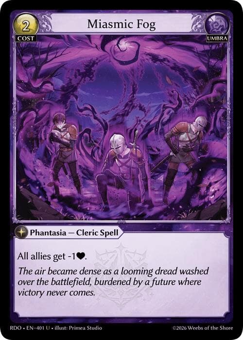 Miasmic Fog (Curio Foil) — Radiant Origins card
