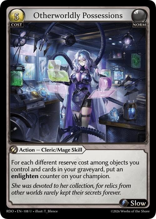 Otherworldly Possessions (Curio Foil) — Radiant Origins card