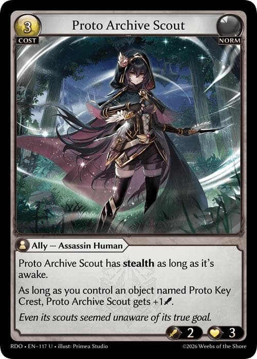 Proto Archive Scout (Curio Foil) — Radiant Origins card