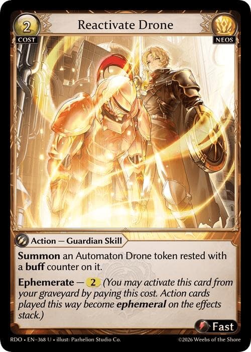 Reactivate Drone (Curio Foil) — Radiant Origins card