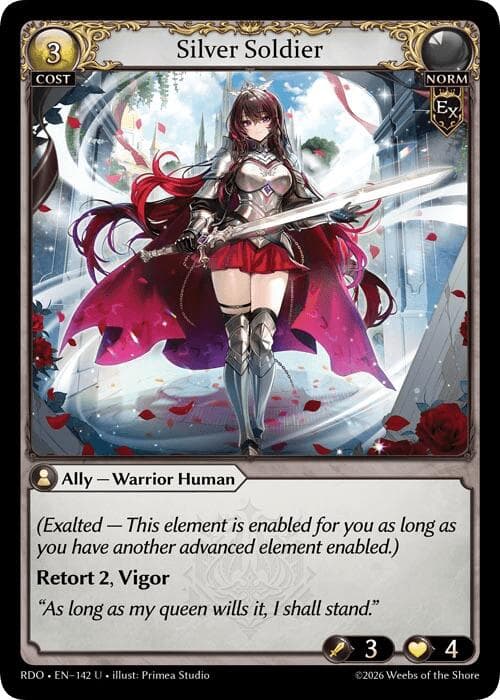 Silver Soldier (Curio Foil) — Radiant Origins card