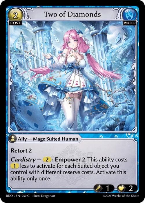 Two of Diamonds (Curio Foil) — Radiant Origins card