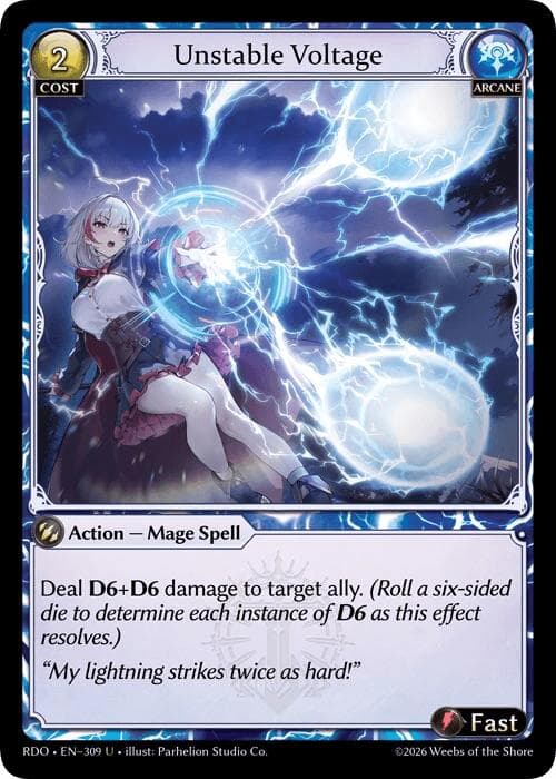 Unstable Voltage (Curio Foil) — Radiant Origins card