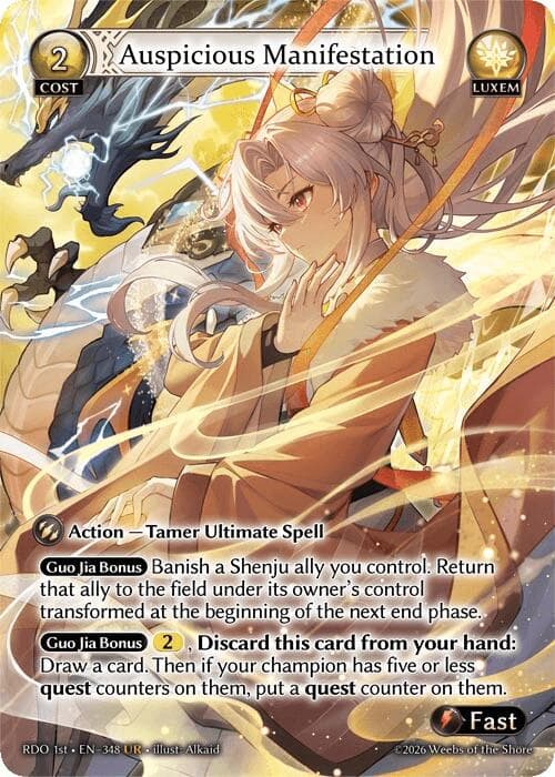 Auspicious Manifestation — Radiant Origins card