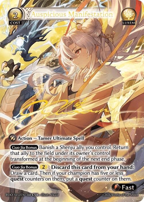 Auspicious Manifestation (CSR) — Radiant Origins card