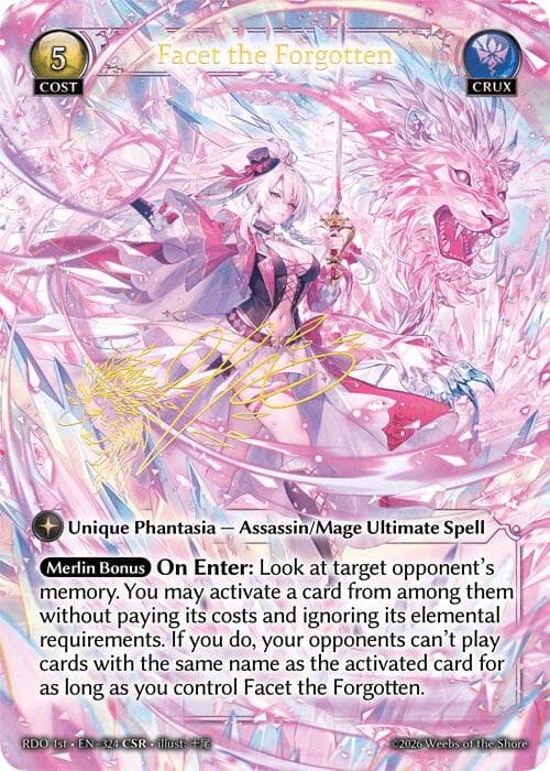 Facet the Forgotten (CSR) — Radiant Origins card