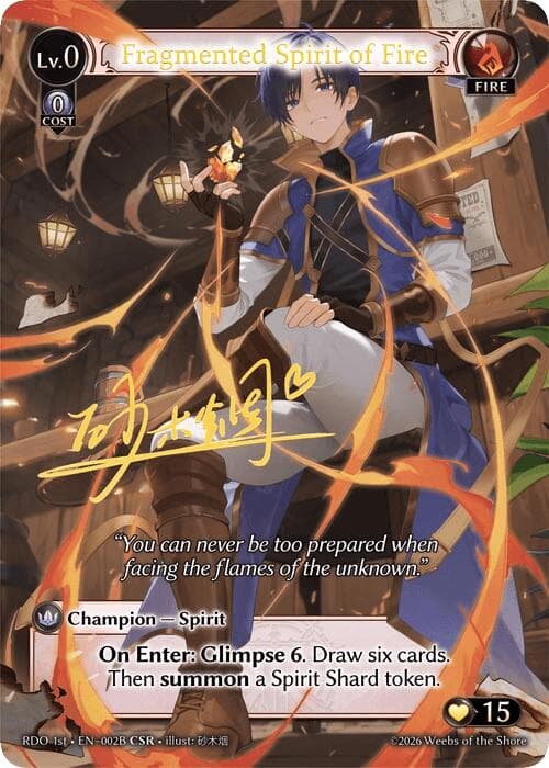 Fragmented Spirit of Fire (002B) — Radiant Origins card