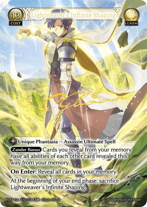 Lightweaver's Infinite Shaping (CSR) — Radiant Origins card