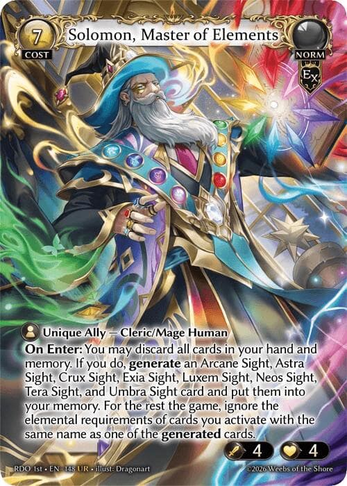 Solomon, Master of Elements — Radiant Origins card