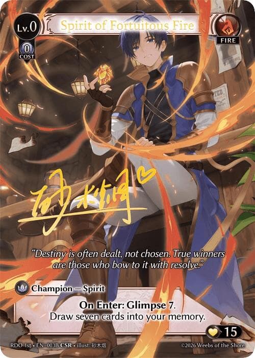 Spirit of Fortuitous Fire (003B) — Radiant Origins card