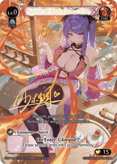 Spirit of Fortuitous Fire (003C) — Radiant Origins card