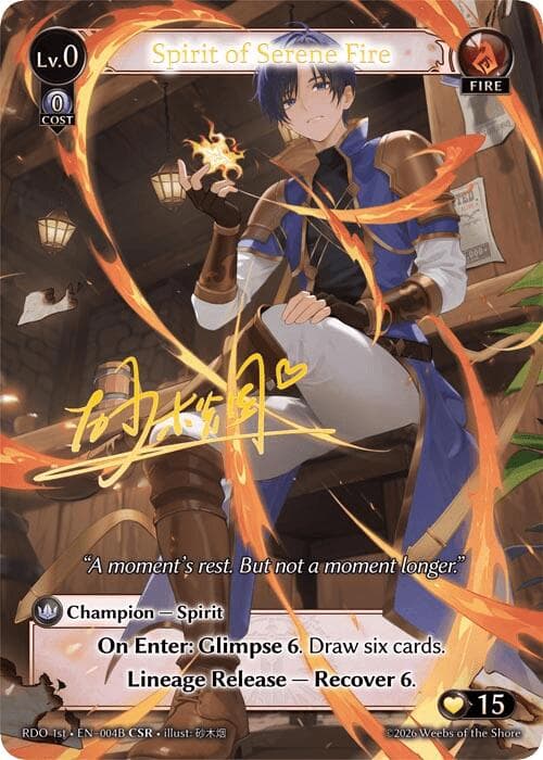 Spirit of Serene Fire (004B) — Radiant Origins card