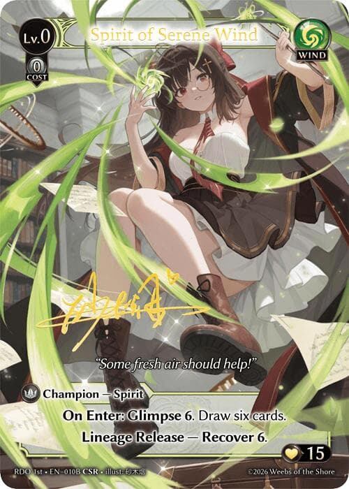 Spirit of Serene Wind (010B) — Radiant Origins card