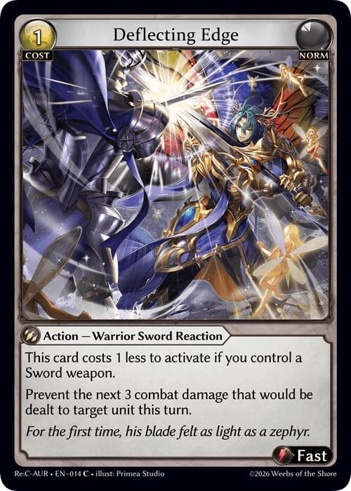 Deflecting Edge — Mordred Re: Collection, Aurelian Regent card