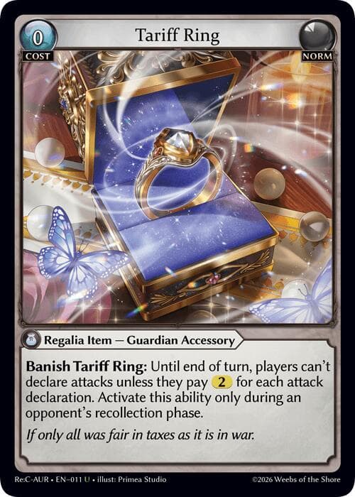 Tariff Ring — Mordred Re: Collection, Aurelian Regent card