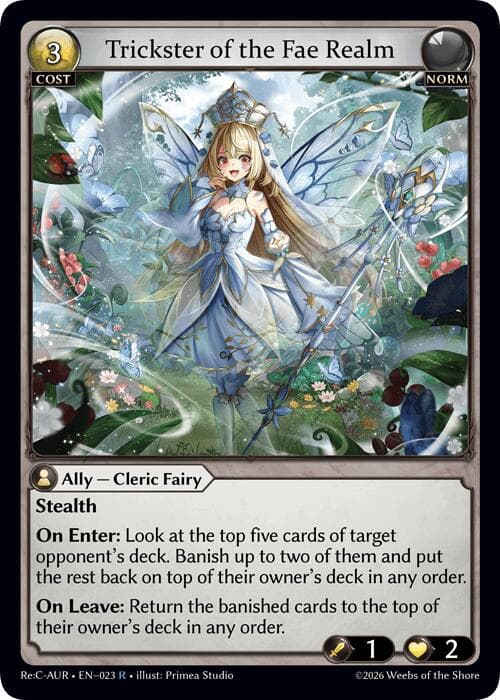 Trickster of the Fae Realm — Mordred Re: Collection, Aurelian Regent card