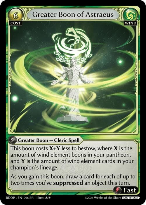 Greater Boon of Astraeus — Radiant Origins: Pantheon card