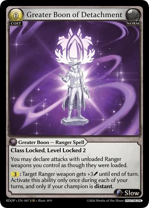 Greater Boon of Detachment — Radiant Origins: Pantheon card
