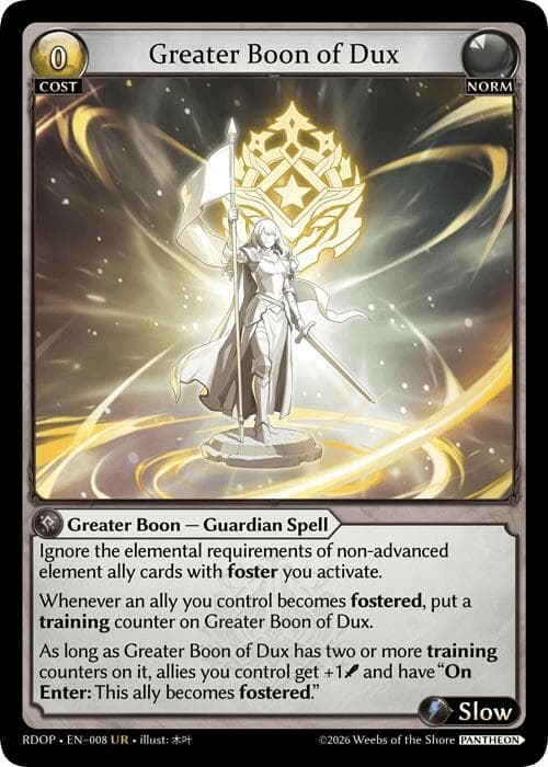 Greater Boon of Dux — Radiant Origins: Pantheon card