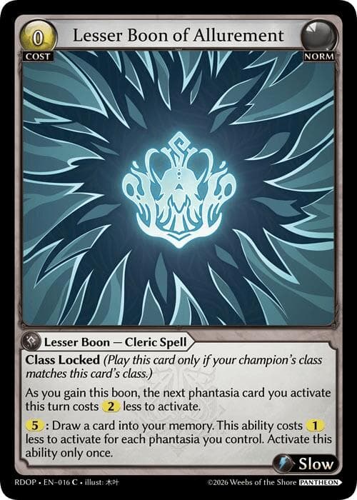 Lesser Boon of Allurement — Radiant Origins: Pantheon card
