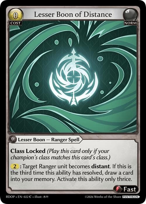 Lesser Boon of Distance — Radiant Origins: Pantheon card
