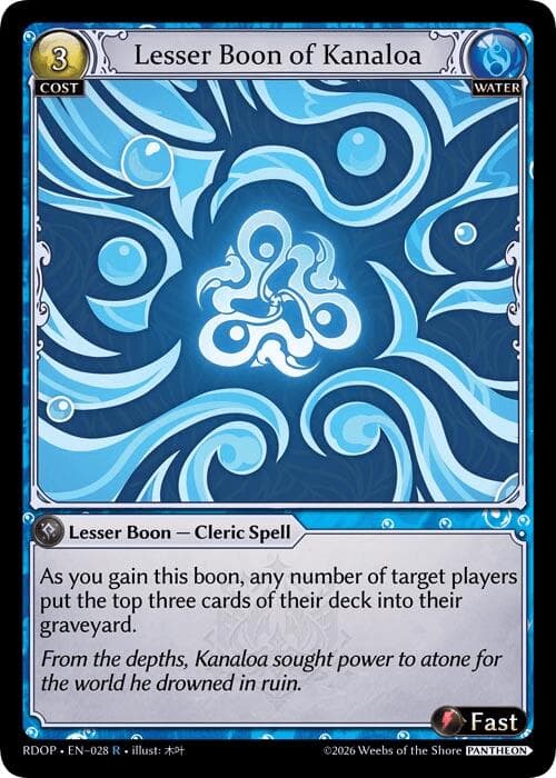 Lesser Boon of Kanaloa — Radiant Origins: Pantheon card