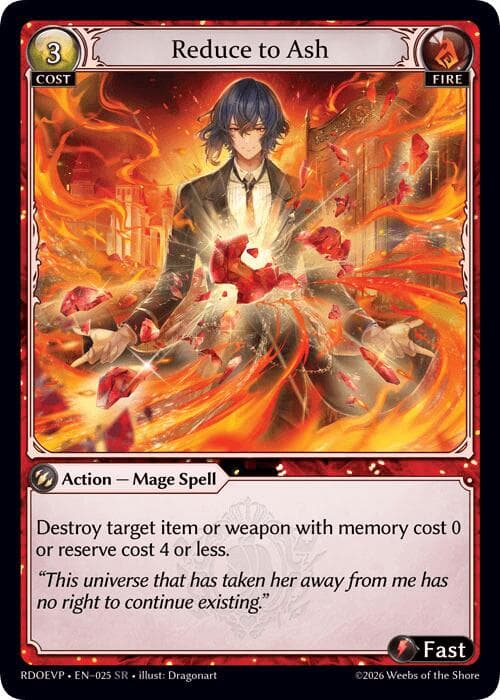 Reduce to Ash — Radiant Origins Event Pack card