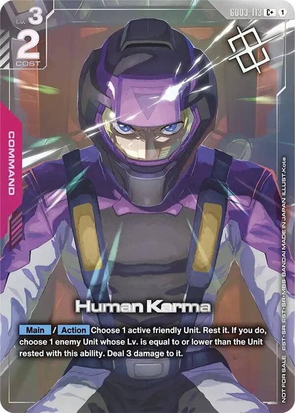 Human Karma (Store Tournament Winner Pack 04) — Gundam Promotional Cards card