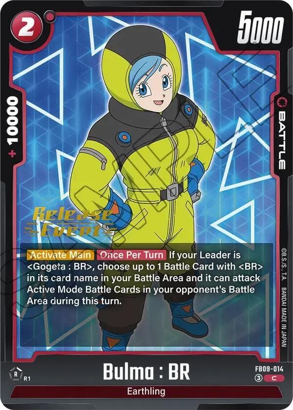 Bulma : BR — Dual Evolution Release Event Cards card
