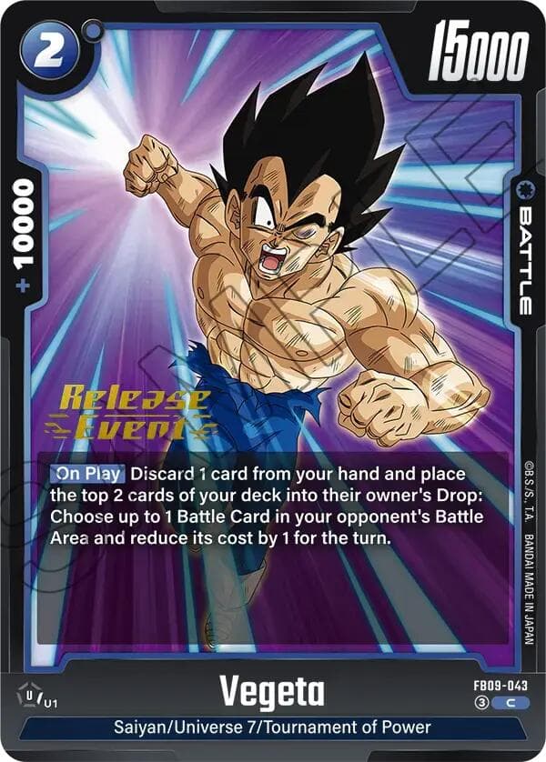 Vegeta - FB09-043 — Dual Evolution Release Event Cards card