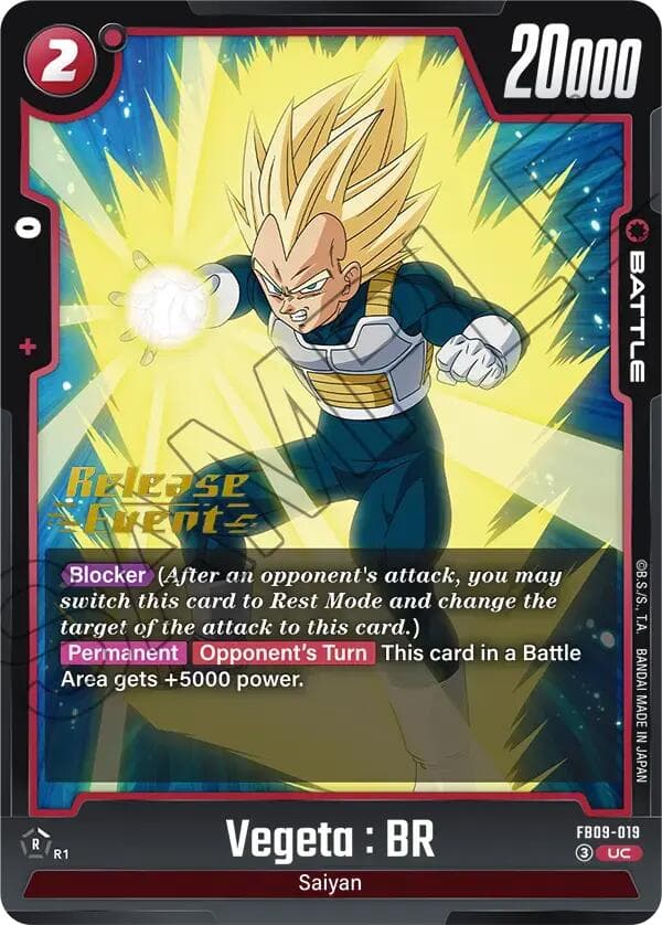 Vegeta : BR - FB09-019 — Dual Evolution Release Event Cards card