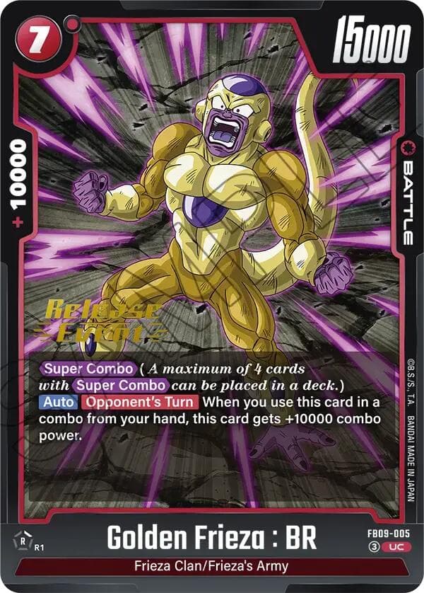 Golden Frieza : BR — Dual Evolution Release Event Cards card