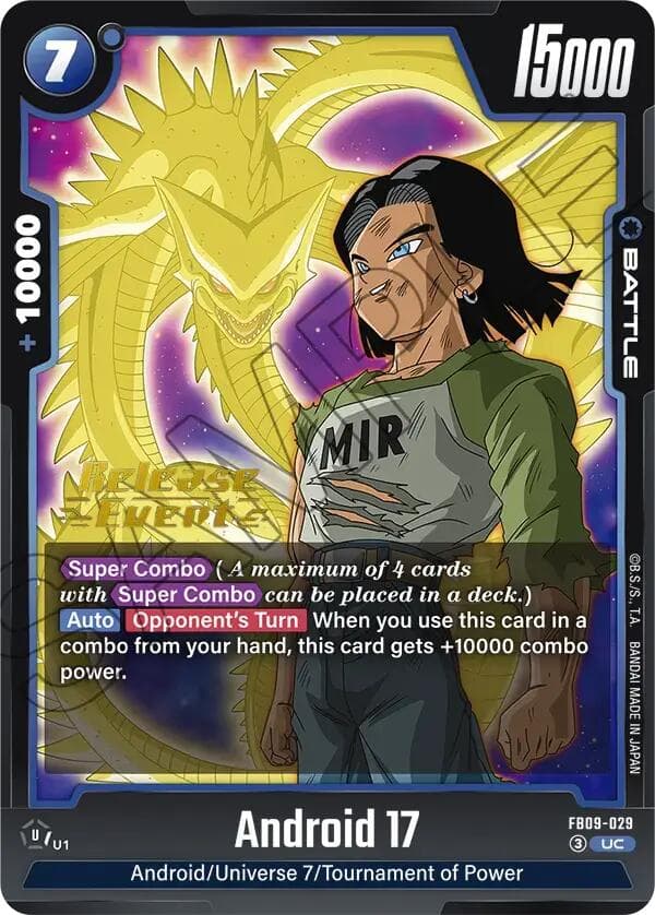 Android 17 - FB09-029 — Dual Evolution Release Event Cards card