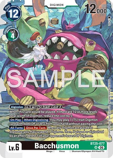 Bacchusmon — Dual Revolution card