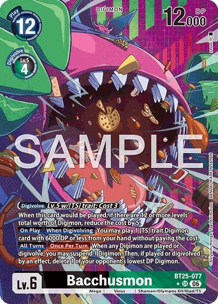 Bacchusmon (Alternate Art) — Dual Revolution card