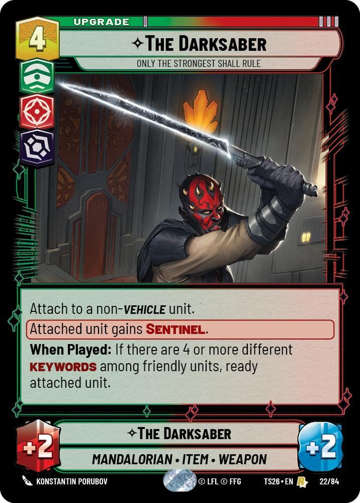 The Darksaber - Only the Strongest Shall Rule — Twin Suns card