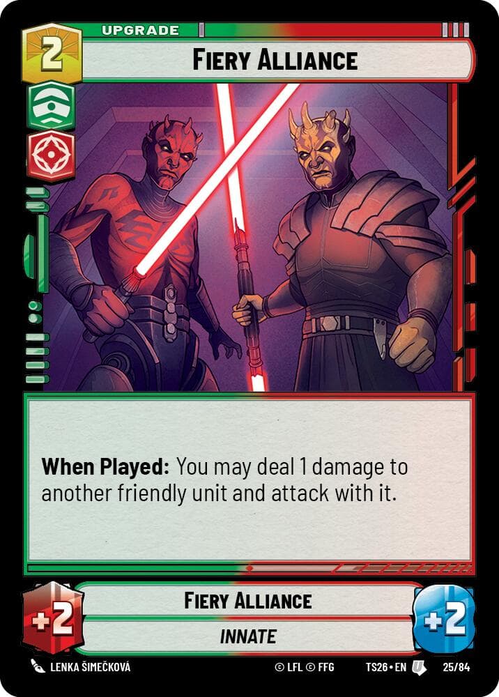 Fiery Alliance — Twin Suns card