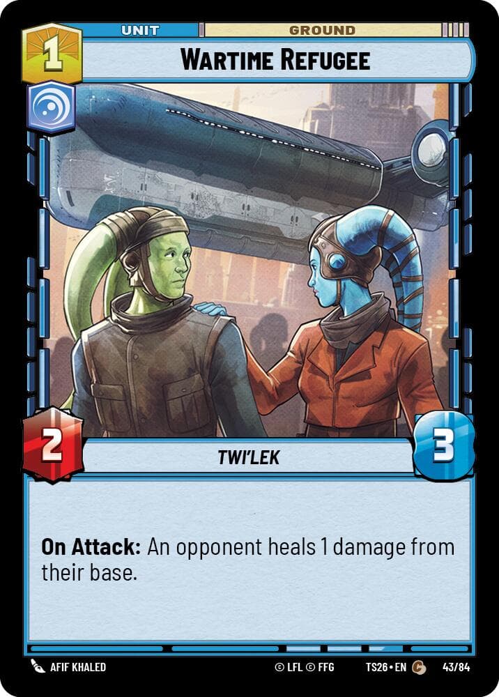 Wartime Refugee — Twin Suns card