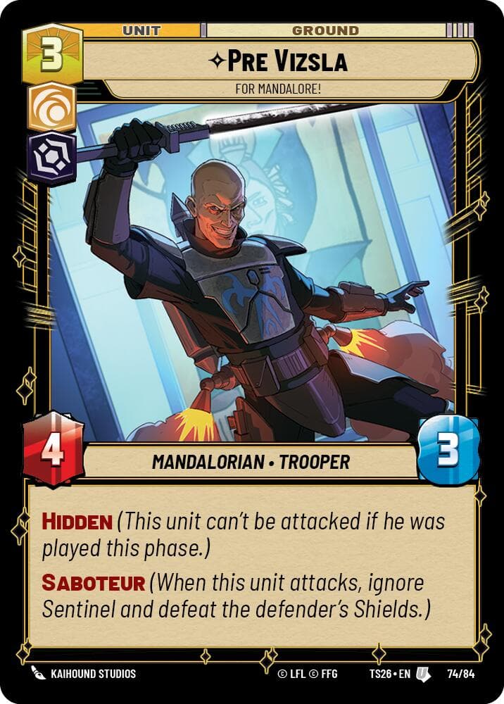 Pre Vizsla - For Mandalore! — Twin Suns card