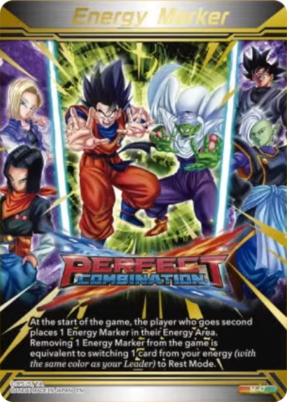 Energy Marker - Perfect Combination (M-47) (Gold-Stamped) — Three Glorious Fighters card