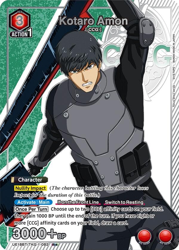 Kotaro Amon (082) (R*) — UE18BT: Tokyo Ghoul card