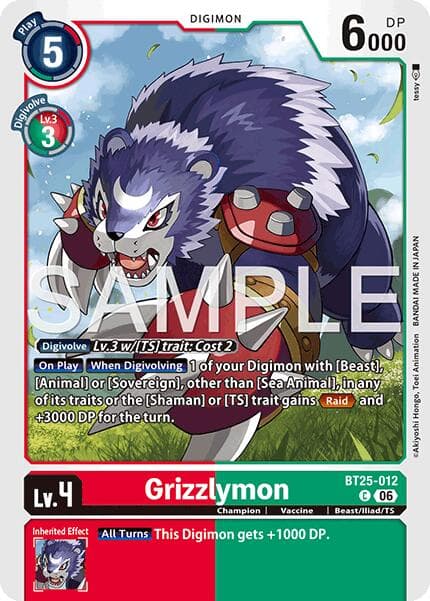 Grizzlymon - BT25-012 — Dual Revolution card
