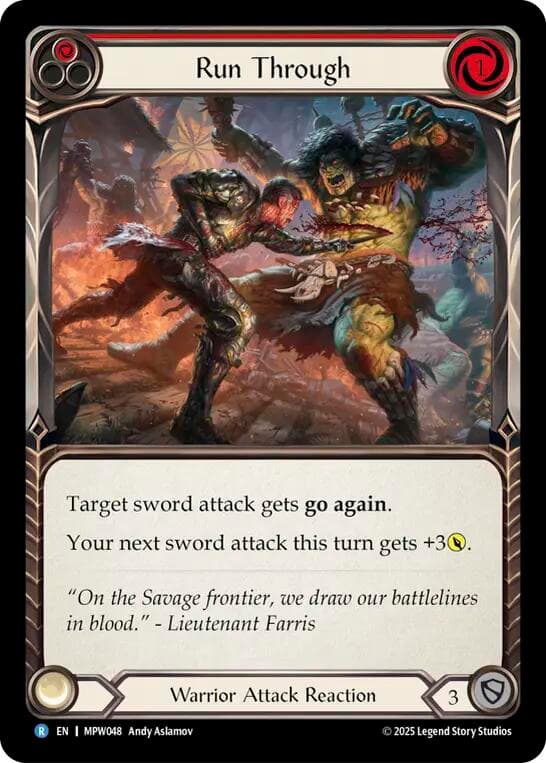 Run Through (Red) — Mastery Pack Warrior card