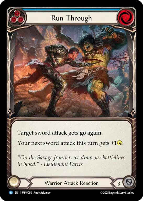 Run Through (Blue) — Mastery Pack Warrior card