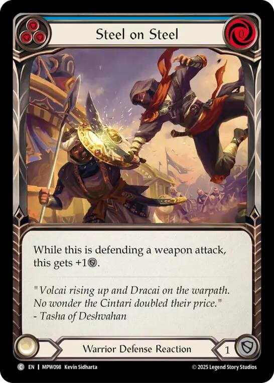 Steel on Steel (Blue) — Mastery Pack Warrior card