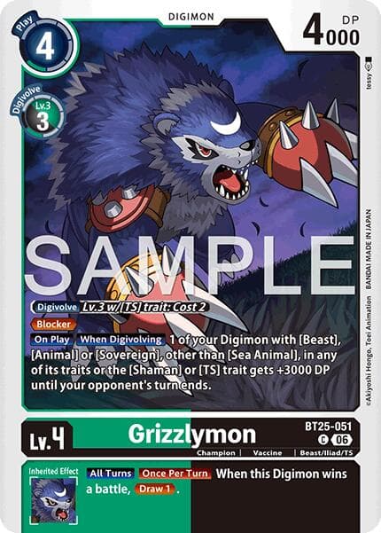 Grizzlymon - BT25-051 — Dual Revolution card