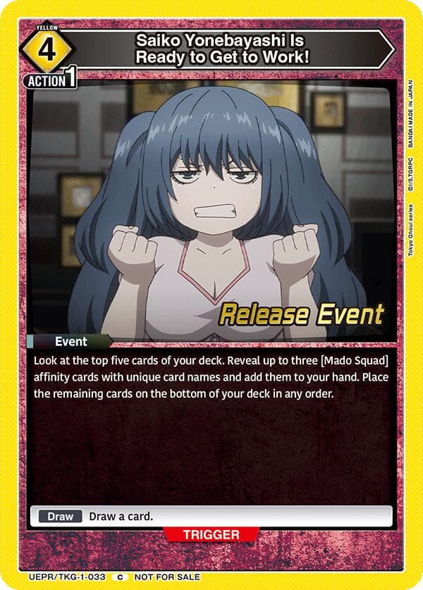 Saiko Yonebayashi Is Ready to Get to Work! — UE18BT: Tokyo Ghoul Release Event Cards card
