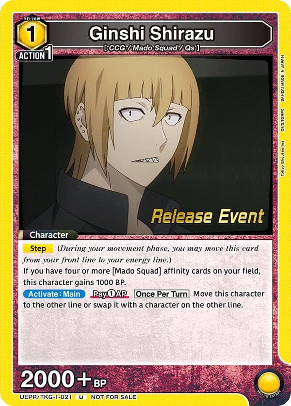 Ginshi Shirazu (021) — UE18BT: Tokyo Ghoul Release Event Cards card