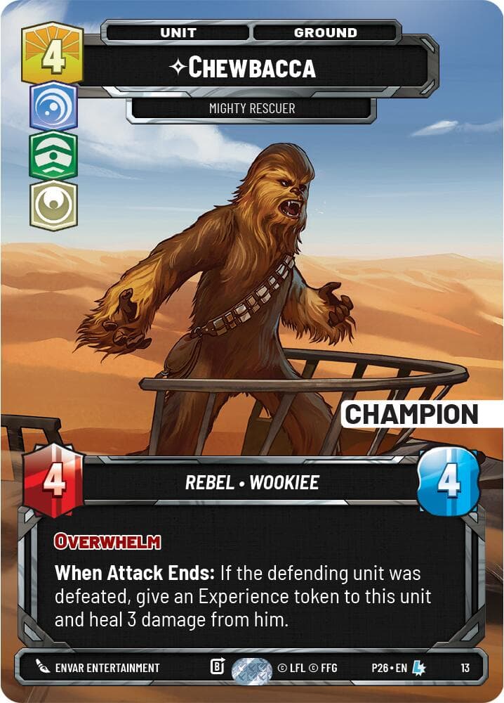 Chewbacca - Mighty Rescuer (Champion) — Organized Play Promos card